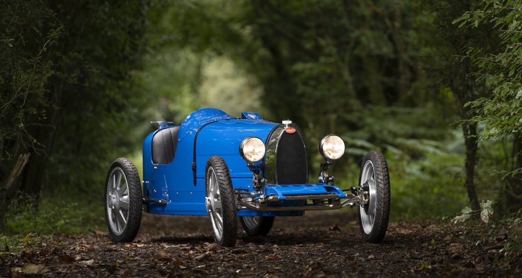 Osmipaprsková kola vozu Bugatti Baby II jsou replikou kol navržených Ettorem Bugattim v roce 1924
